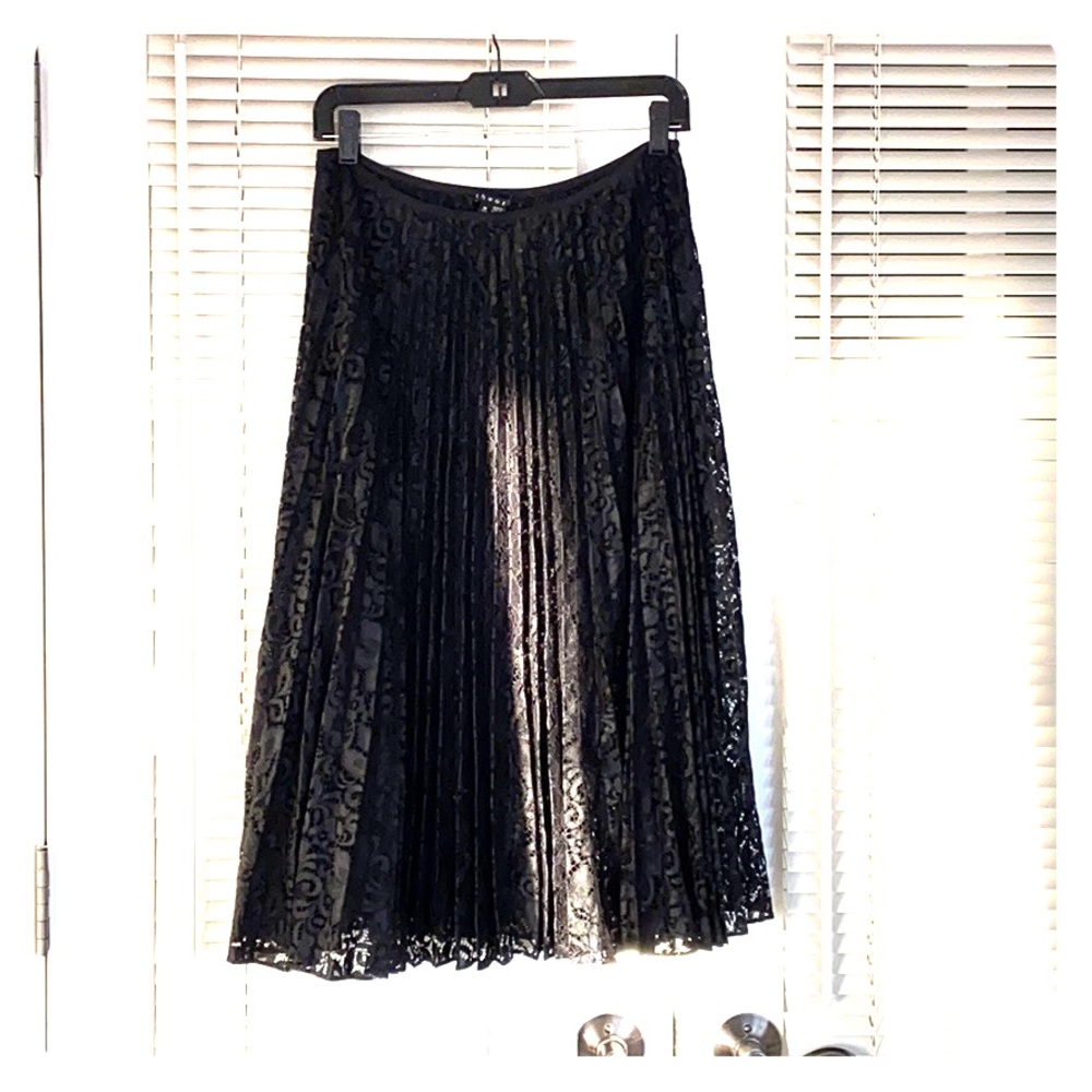 Black lace Theory midi skirt